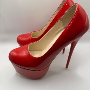 Red Platform Stiletto Heels